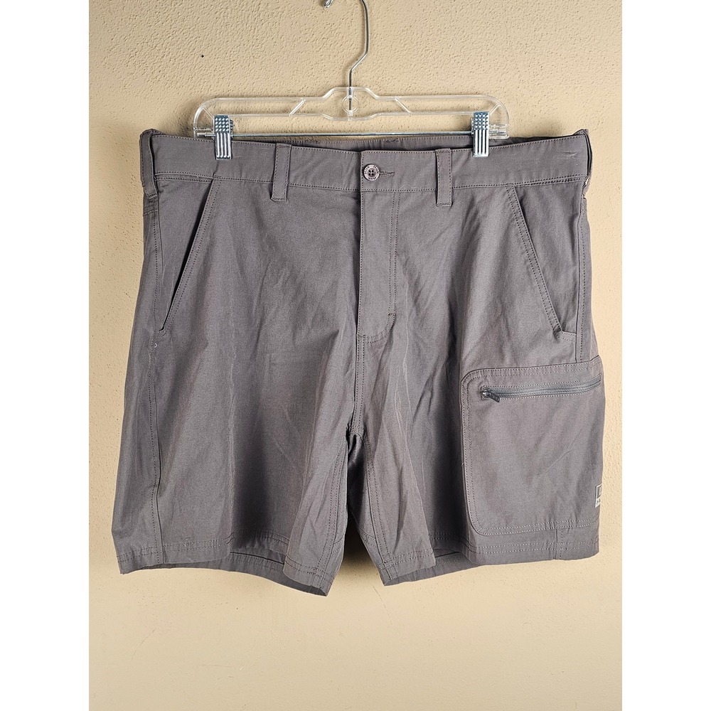 Huk Mens Gray Next Level 7 Fishing Shorts XXL